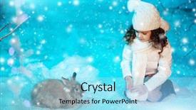  Presentation with child tree - Theme enhanced with happy holidays new year 2016 background and a arctic colored foreground