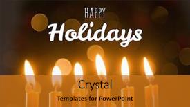  Presentation with happy birthday frame holiday - Cool new slides with happy holidays text with candles backdrop and a gold colored foreground