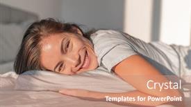  Presentation with natural skincare - Presentation having happy-home-relaxation-asian-smiling background and a coral colored foreground