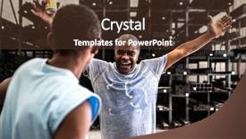  Presentation with fun work - Amazing theme having happy hour party - coworker dancing and having fun backdrop and a tawny brown colored foreground