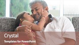  Presentation with indian - Audience pleasing PPT theme consisting of happy indian family at home backdrop and a coral colored foreground