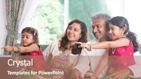  Presentation with children parents - Beautiful PPT layouts featuring happy indian family at home backdrop and a coral colored foreground
