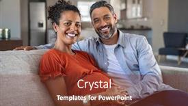  Presentation with african american baby - Audience pleasing slide set consisting of happy-indian-man-embracing backdrop and a tawny brown colored foreground