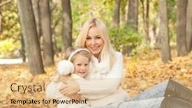  Presentation with rest - Slide set featuring happy-joyful-family-portrait-blonde background and a coral colored foreground
