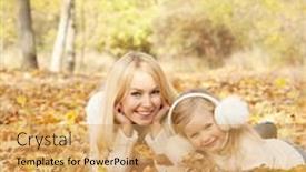  Presentation with rest - PPT layouts enhanced with happy-joyful-family-portrait-mother background and a  colored foreground