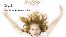  Presentation with emotions - Presentation theme with happy kid emotions background and a white colored foreground