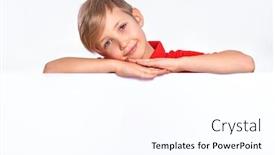  Presentation with old photo - Presentation theme consisting of happy-kid-look-outs background and a white colored foreground