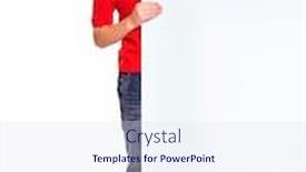  Presentation with old photo - Theme featuring happy-kid-look-outs background and a sky blue colored foreground