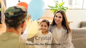  Presentation with mom kids - Slide deck enhanced with happy-kids-and-their-mom background and a coral colored foreground