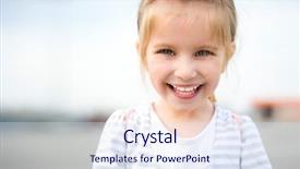  Presentation with happy kids - Amazing slide deck having happy kids sister and brother backdrop and a sky blue colored foreground