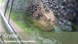  Presentation with kids travel - Presentation theme having happy kids travel by the car background and a violet colored foreground