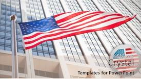  Presentation with labor - Colorful PPT layouts enhanced with happy labor day badge against american flag against sky scraper backdrop and a lemonade colored foreground