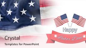  Presentation with labor - Colorful PPT theme enhanced with happy labor day text badge backdrop and a lemonade colored foreground