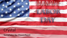  Presentation with labor - Theme with happy labor day usa flag background and a red colored foreground