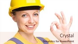  Presentation with happy 30th birthday word cloud - PPT layouts enhanced with happy lady as a construction background and a  colored foreground