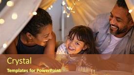  Presentation with mom daughter - PPT theme with happy-latin-daughter-with-african background and a red colored foreground