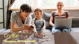  Presentation with parents - PPT theme having happy-lesbian-parents-sitting background and a  colored foreground