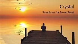  Presentation with happy life - Beautiful slide deck featuring happy life - child thinking in solitude backdrop and a yellow colored foreground