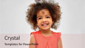  Presentation with african people - Amazing slide set having happy little african american girl backdrop and a coral colored foreground