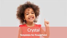  Presentation with childhood - Presentation featuring happy little african american girl background and a coral colored foreground