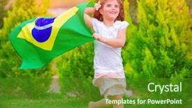  Presentation with football - Audience pleasing presentation consisting of happy little football fan cute backdrop and a forest green colored foreground