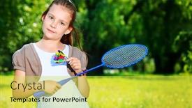  Presentation with rest - Theme consisting of happy-little-girl-having background and a yellow colored foreground