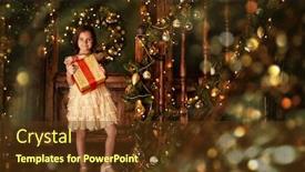  Presentation with spruce - Presentation design featuring happy-little-girl-in-elegant background and a tawny brown colored foreground