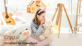  Presentation with sharing - Amazing PPT layouts having happy-little-girl-sharing-secrets backdrop and a lemonade colored foreground