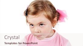  Presentation with studio - Colorful slides enhanced with happy-little-girl-shot backdrop and a sky blue colored foreground