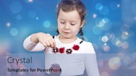 Presentation with happy holiday - Beautiful theme featuring reog - happy little girl with pretty backdrop and a light blue colored foreground