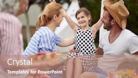  Presentation with picnic - Amazing presentation having happy-little-girl backdrop and a coral colored foreground