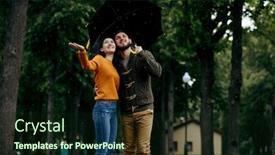  Presentation with rainy day - PPT layouts with happy-love-couple-enjoys-summer background and a wine colored foreground