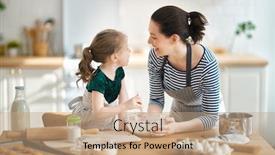  Presentation with bakery - Beautiful PPT layouts featuring happy-loving-family-are-preparing backdrop and a coral colored foreground