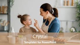  Presentation with bakery - Colorful presentation theme enhanced with happy-loving-family-are-preparing backdrop and a coral colored foreground