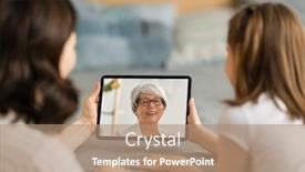  Presentation with loving mom - Slide deck enhanced with happy-loving-family-young-mother background and a coral colored foreground