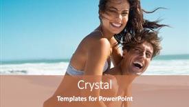  Presentation with joyful - Amazing theme having happy-man-giving-piggyback-ride backdrop and a coral colored foreground