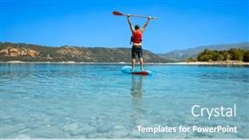  Presentation with france - Theme enhanced with happy-man-stand-up background and a light blue colored foreground