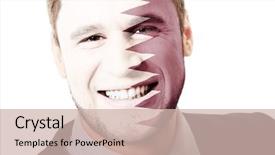  Presentation with qatar flag - PPT theme enhanced with happy man with qatar flag background and a  colored foreground