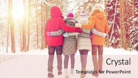  Presentation with black women no relationship - PPT theme consisting of happy men and women walking background and a  colored foreground