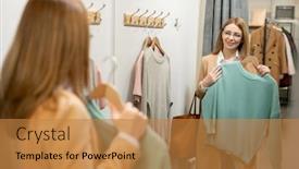  Presentation with aged - Beautiful PPT theme featuring happy-middle-aged-female backdrop and a gold colored foreground