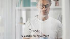  Presentation with aged - Slide set consisting of happy-middle-aged-man-drinking background and a light gray colored foreground