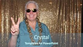  Presentation with party time - Amazing theme having aged man in a photo backdrop and a seafoam green colored foreground