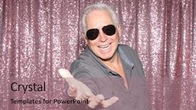  Presentation with party time - Presentation theme enhanced with aged man in a photo background and a coral colored foreground