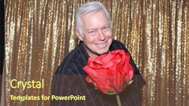  Presentation with party time - Beautiful presentation theme featuring aged man in a photo backdrop and a tawny brown colored foreground