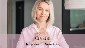  Presentation with gratitude - Presentation featuring happy-middle-aged-woman-hold background and a lemonade colored foreground