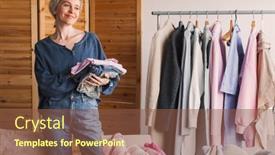  Presentation with donation - Theme featuring happy-middle-aged-woman-holding background and a tawny brown colored foreground