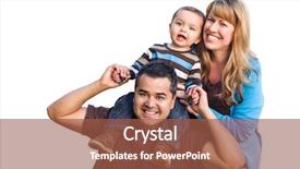  Presentation with ethnic - PPT theme with happy mixed race ethnic family background and a red colored foreground