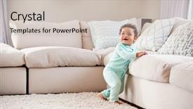  Presentation with race - Amazing PPT theme having happy mixed race toddler boy backdrop and a soft green colored foreground