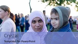  Presentation with prom - Cool new presentation with happy mom and son in a prom backdrop and a light blue colored foreground