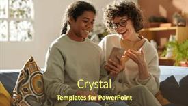  Presentation with mom - PPT theme featuring happy-mom-spending-time background and a tawny brown colored foreground